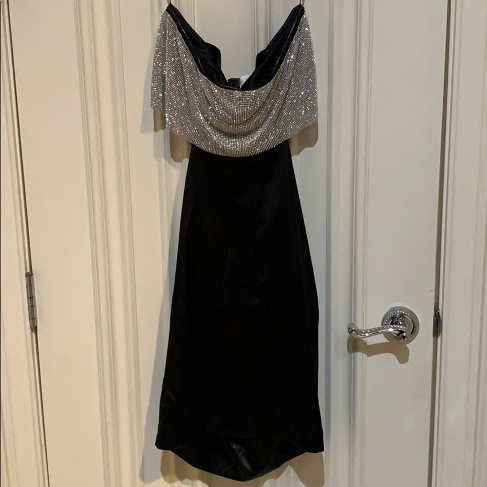 Meshki diamanté open sides and back strapless sati